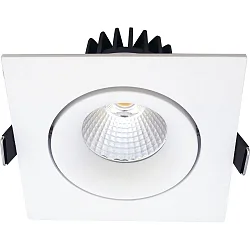 Luminaria empotrable VELIA TILT cuadrado IP44, blanco mate  11W 740lm 3000K
