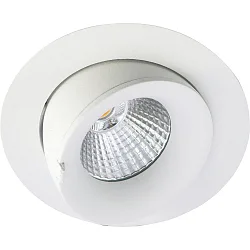 Luminaria empotrable VELIA LARGE TILT IP44, blanco mate regulable 11W 650lm 2700K