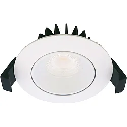 Luminaria empotrable VELIA LOW PROFILE redondo IP44, blanco mate regulable 5,5W 320lm 3000K