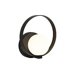 Luminaria de pared HALO 16/3815 IP20, ópalo, negro