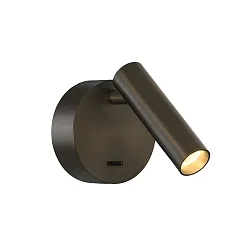Luminaria de pared ATRIA 16/3925 con interruptor, ajustable IP20, color bronce