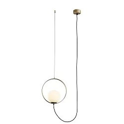 Luminaria colgante HALO 3815/1 de 1 llama IP20, dorado, ópalo