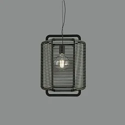 Luminaria colgante CORDA 45 E27 IP20, verde 