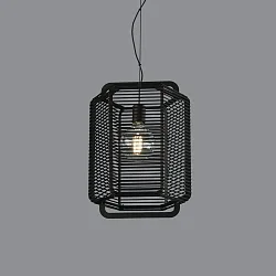 Luminaria colgante CORDA 45 E27 IP20, negro 
