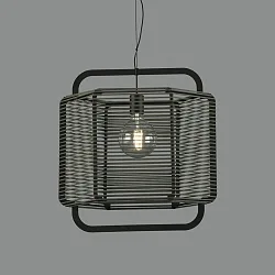 Luminaria colgante CORDA 50 E27 IP20, verde 
