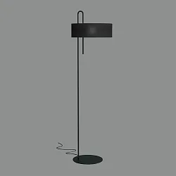 Floor lamp CLIP 8178, 150cm, / Ø 40cm, E27 max. 20W, with fabric shade, black