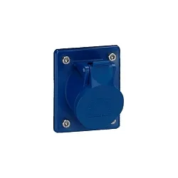Toma de corriente CEE 16A (NO 4405/-07 /-09 /-17 /-19) 3 polos, con tapa, azul
