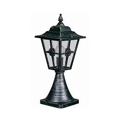 Luminaria de zócalo TYPE NO 0532 E27 IP23, negro, plata regulable