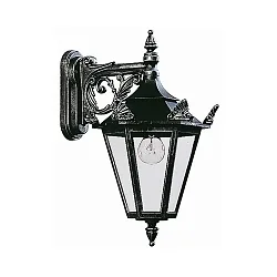 Luminaria de pared para exteriores TYPE NO 1807 abajo E27 IP23, negro regulable
