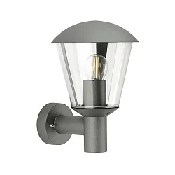 Luminaria de pared para exteriores TYPE NO 1854 resistente a los impactos E27 IP54, antracita regulable
