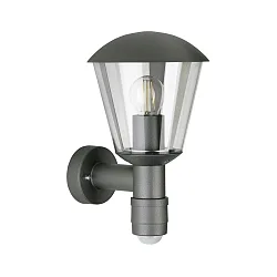 Luminaria de pared para exteriores TYPE NO 1854 resistente a los impactos, con detector de movimiento E27 IP54