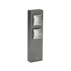 Pilar de enchufes TYPE NO 4400 doble, vertical, acero inoxidable, antracita mate