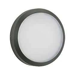 Luminaria de pared para exteriores TYPE NO 6420 redondo, resistente a los impactos, conmutable IP54, antracita 