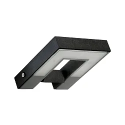 Luminaria de pared para exteriores TYPE NO 0219 angular, giratorio IP54, negro mate regulable