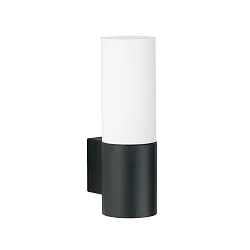 Luminaria de pared para exteriores TYPE NO 0277 cilíndrico, regulable IP54, negro mate regulable