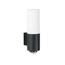 Luminaria de pared para exteriores TYPE NO 0278 regulable, con detector de movimiento IP54, negro mate regulable