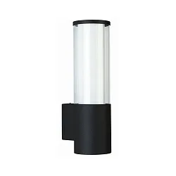 Luminaria de pared para exteriores TYPE NO 0311 cilíndrico E27 IP44, negro mate