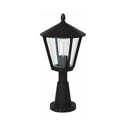 Luminaria de zócalo TYPE NO 0529 E27 IP44, negro mate regulable