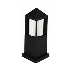 Luminaria de zócalo TYPE NO 0556 angular E27 IP44, negro mate regulable