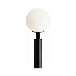 Luminaria de mástil TYPE NO 0850 pequeño, redondo E27 IP44, negro mate regulable