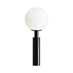 Luminaria de mástil TYPE NO 0854 redondo, medio E27 IP44, negro mate regulable
