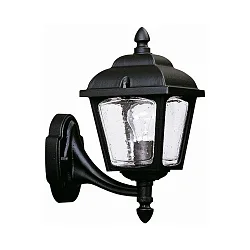 Luminaria de pared para exteriores TYPE NO 1812 arriba, angular E27 IP44, negro mate regulable