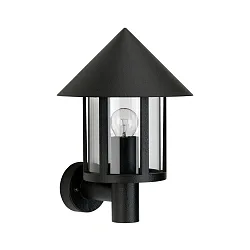 Luminaria de pared para exteriores TYPE NO 1824 redondo E27 IP44, negro mate regulable