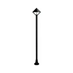 Luminaria de mástil TYPE NO 2032 de 1 llama E27 IP44, negro mate regulable