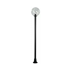 Luminaria de mástil TYPE NO 2054 redondo E27 IP44, negro mate regulable