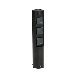 Pilar de enchufes TYPE NO 2102 3 veces, sin función de conmutación, negro mate