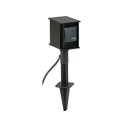 Enchufes de jardín con pincho para clavar TYPE NO 2103 doble, angular, con enchufe, negro