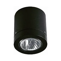Luminaria de techo para exteriores TYPE NO 2140 rígido GU10 IP23, negro mate regulable
