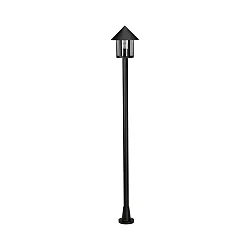 Luminaria de mástil TYPE NO 4127 de 1 llama, redondo E27 IP44, negro mate regulable