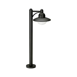 Luminaria de caminos TYPE NO 4150 redondo E27 IP44, negro mate regulable