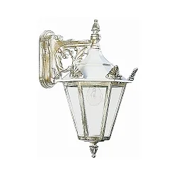Luminaria de pared para exteriores TYPE NO 1807 abajo E27 IP23, dorado, blanco regulable