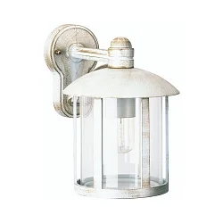 Luminaria de pared para exteriores TYPE NO 1835 abajo, cilíndrico E27 IP44, dorado, blanco regulable
