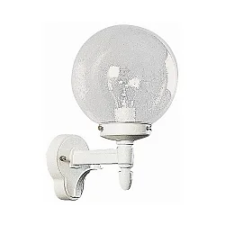 Outdoor Wall luminaire Type No. 0698, ball-Ø 20cm, E27, cast alu / bubble glass clear, white