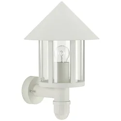 Outdoor Wall luminaire Country style conical roof modern Type No. 1824 with motion detector, cast alu / acrylic glass, white