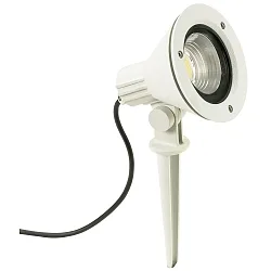 LED Ground spike spot Type No. 2356, IP54, 16W 3000K 2240lm 30°, rotatable, swiveling, dimmable, cast alu / glass, white matt