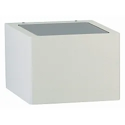 Outdoor Wall luminaire Type No. 61677, 2-sided, square, IP44, width 15cm, G9 QT14 60W, cast alu / glass, stainless steel matt