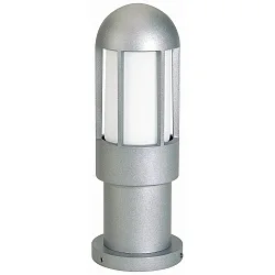 Luminaria de zócalo TYPE NO 0521 cilíndrico E27 IP44, plata regulable