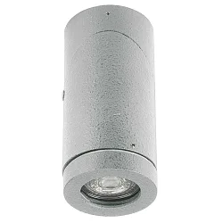Luminaria de techo para exteriores TYPE NO 2138 giratorio, giratorio GU10 IP44, plata mate regulable
