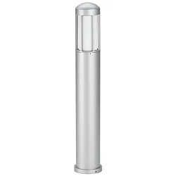 Luminaria para balizas TYPE NO 2221 cilíndrico E27 IP44, plata mate regulable