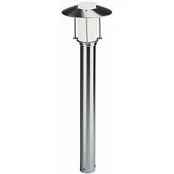 Bollard light Type No. 2257, with Pagoda roofs, height 90cm, IP44, E27 QA55 max. 57W, stainless steel / opal glass