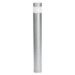LED Bollard light Type No. 2294, 360° symmetrical, 9W 3000K 1000lm aluminum / plastic opal, silver matt