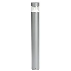 LED Bollard light Type No. 2295, 360° indirect symmetrical, 9W 3000K 1000lm, aluminum / plastic clear + opal, silver