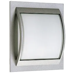 Luminaria de pared y techo TYPE NO 6202 grande E27 IP44, plata mate regulable