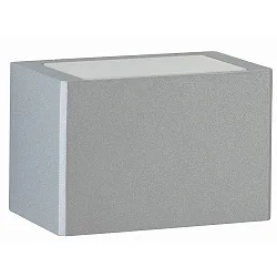 Luminaria de pared para exteriores TYPE NO 6367 Arriba-Abajo, corto IP44, plata mate regulable