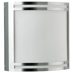 Outdoor LED Wall and Ceiling luminaire Type No. 6407, cover square, IP44,10W 3000K 900lm, stainless steel / opal glass