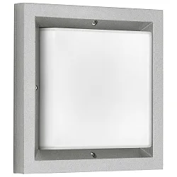 outdoor wall luminaire TYPE NO 6411 IP54, opal, silver dimmable